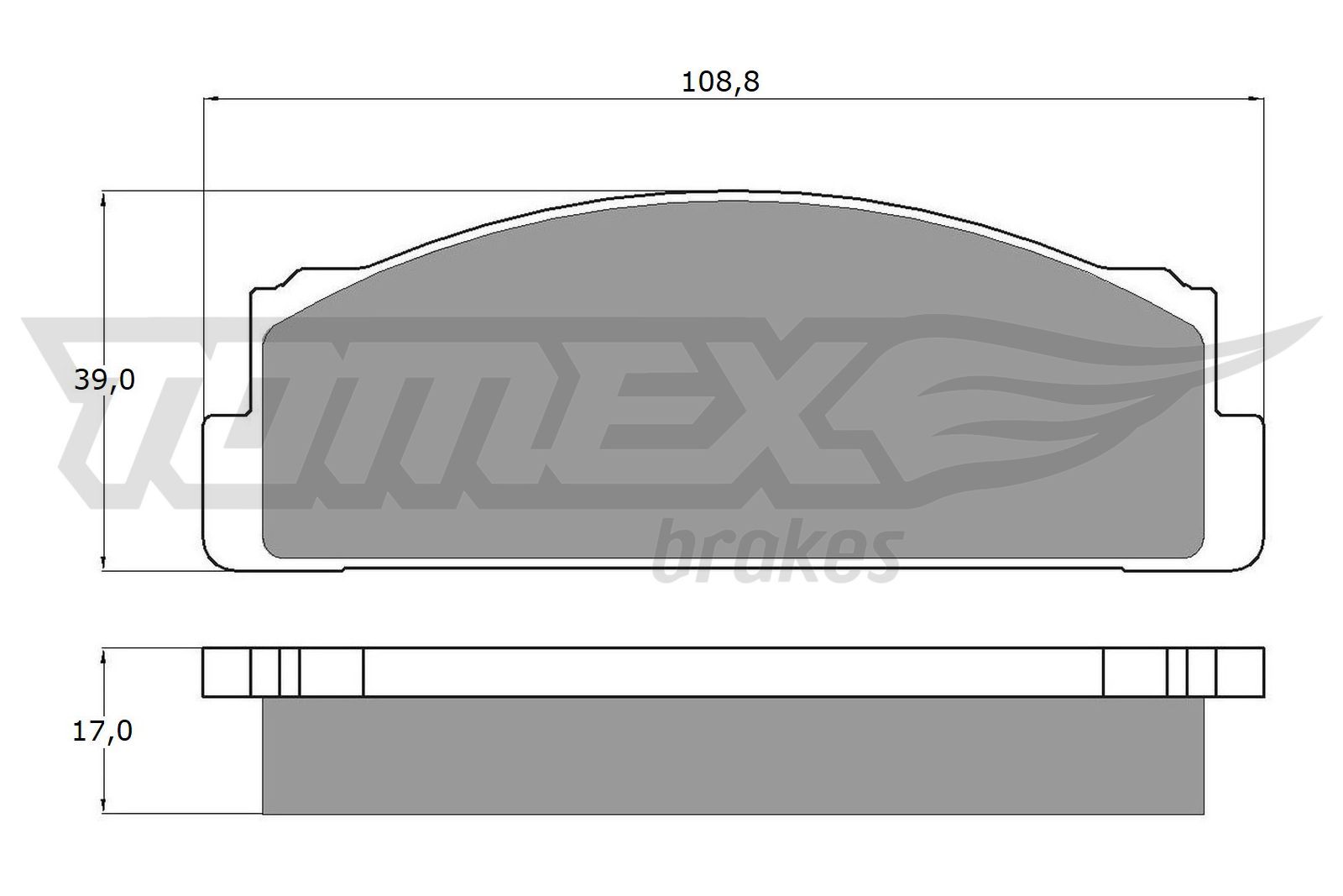 Obrázok Sada brzdových platničiek kotúčovej brzdy TOMEX Brakes  TX1023